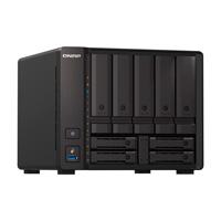 NAS QNAP TS-H973AX-8G /  9 BAHIAS  / 5 DE 3,5 4 DE 2,5 / NUCLEO CUADRUPLE 2.2GHZ / 8GB DDR4 SODIMM HASTA 64GB / 2 PTO 2,5 GBE / 1 PTO 10 GBE  / USB 3.2 X3 /  HOTSWAP /  NO INCLUYE DISCOS /  AMD