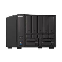 NAS QNAP TS-H973AX-32G /  9 BAHIAS  / 5 DE 3,5 4 DE 2,5 / NUCLEO CUADRUPLE 2.2GHZ / 32GB DDR4 SODIMM HASTA 64GB / 2 PTO 2,5 GBE / 1 PTO 10 GBE  / USB 3.2 X3 /  HOTSWAP /  NO INCLUYE DISCOS / AMD RYZEN V1500B