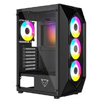 GABINETE OCELOT GAMING, ATX, FRONTAL MALLADO, CRISTAL TEMPLADO LATERAL, INCLUYE 4 VENTILADORES DE 120MM, FILTRO DE POLVO MAGNETICO SOPORTA GPU HASTA 295
