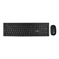 KIT TECLADO Y MOUSE INALAMBRICOS CONECTOR USB RESISTENTE A DERRAMES SILENCIOSO PERFECT CHOICE DUST - NEGRO /  / SUSTITUYE A KB-588 / PC-200994