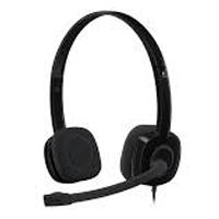 AUDIFONOS CON MICROFONO TIPO DIADEMA LOGITECH H151 COLOR NEGRO ALAMBRICOS UN CONECTOR 3.5 MM PC /  MAC / LINUX / ANDROID